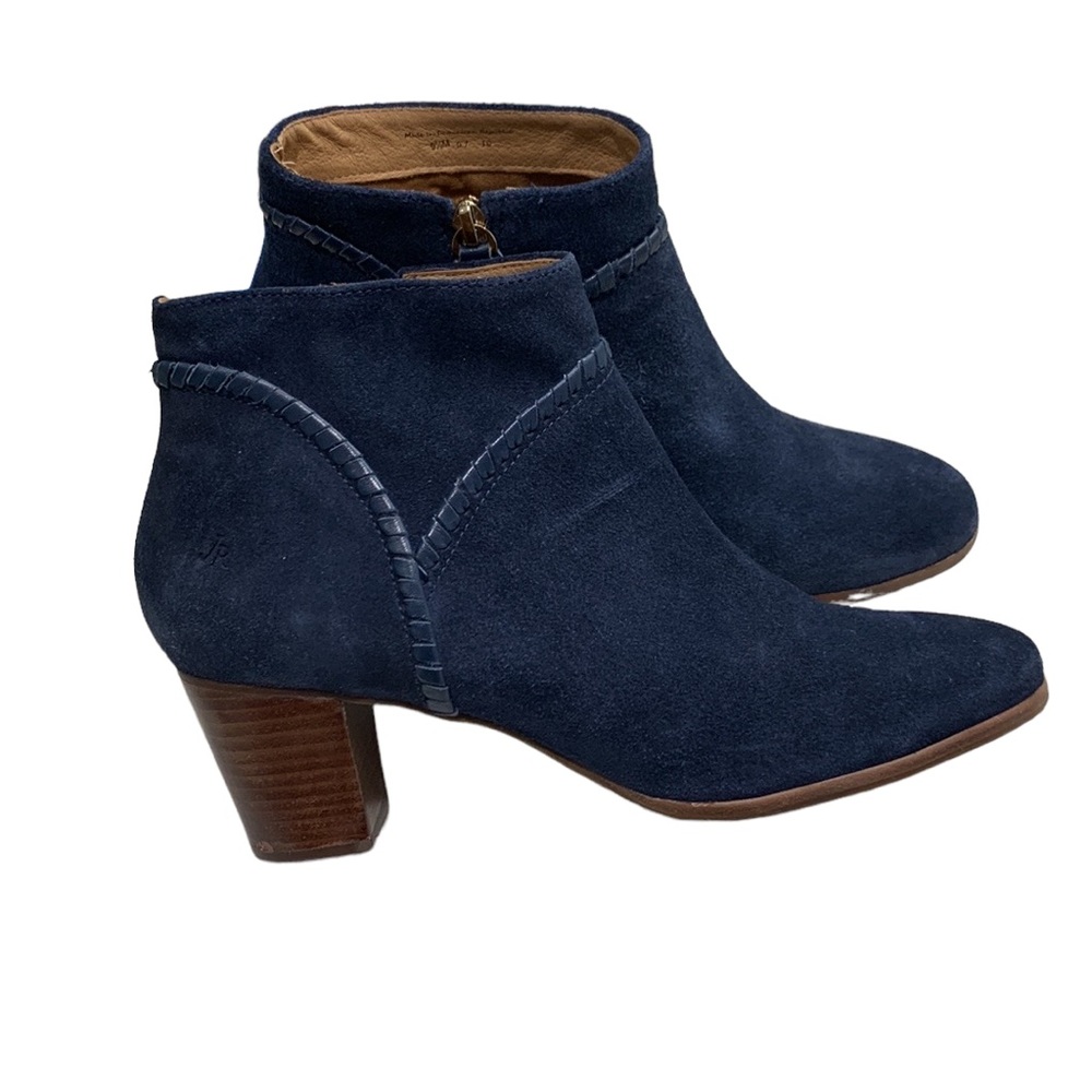 Jack Rogers Navy Blue Suede Booties size 9.5